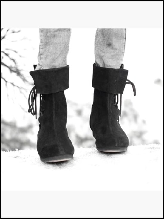 Medieval Viking Boots Suede Lace-Up Men Costume Chukka Rugged Renaissance Faire main image 4